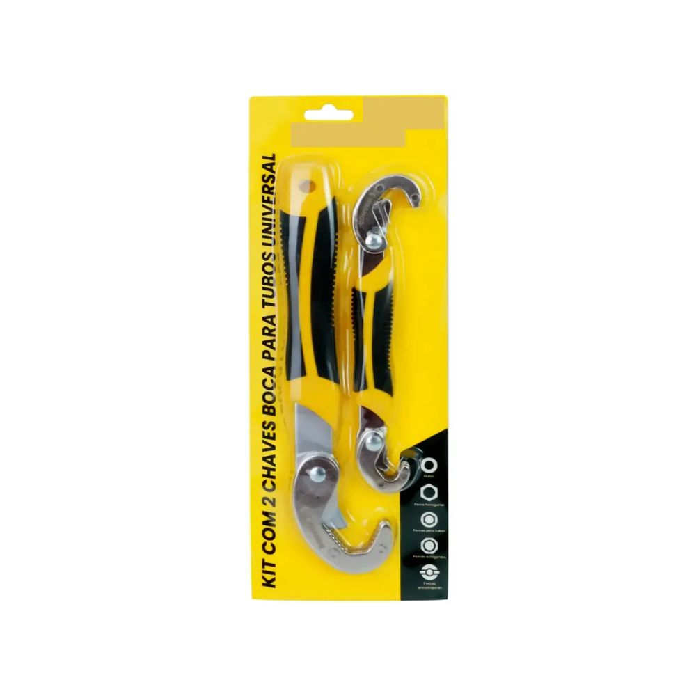 KIT 2 CHAVES UNIVERSAL MULTIUSO AUTOAJUSTÁVEL PARA TUBOS